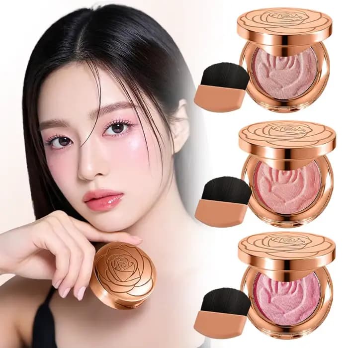 Palette de blush rose gaufré