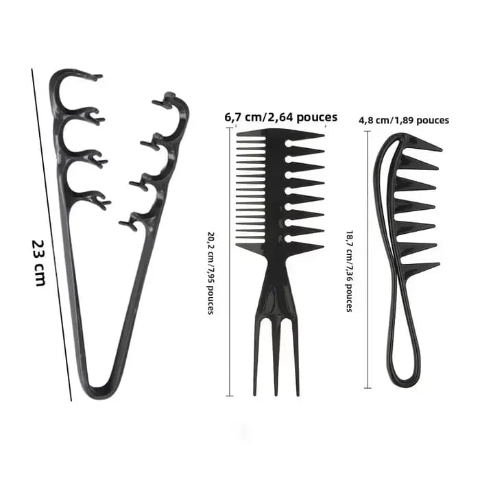 Ensemble de peignes volumisants à dents larges