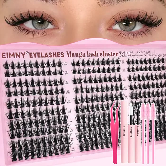 Kit de Cils en Grappes Manga Naturels 300 Pièces – Extensions