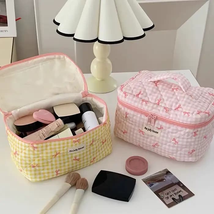 Sac à cosmétiques matelassé pour femmes