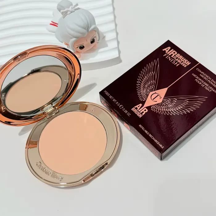 Charlotte Tilbury Set Poudre Compacte Contrôle Sébum Fini Mat Haute Brillance Réparatrice