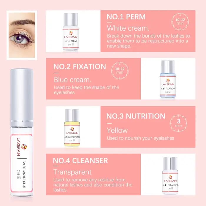 Nouveau Kit de levage de cils longue durée