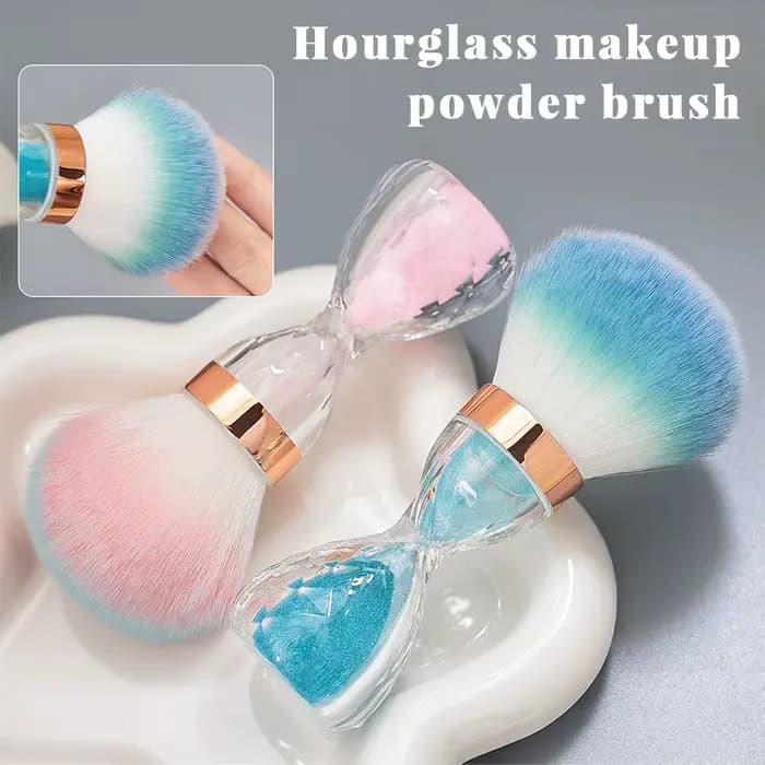 Sablier brosse à poudre pour ongles tête de champignon pinceau de maquillage