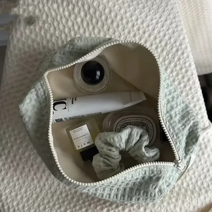 Trousse de maquillage personnalisée avec nom brodé