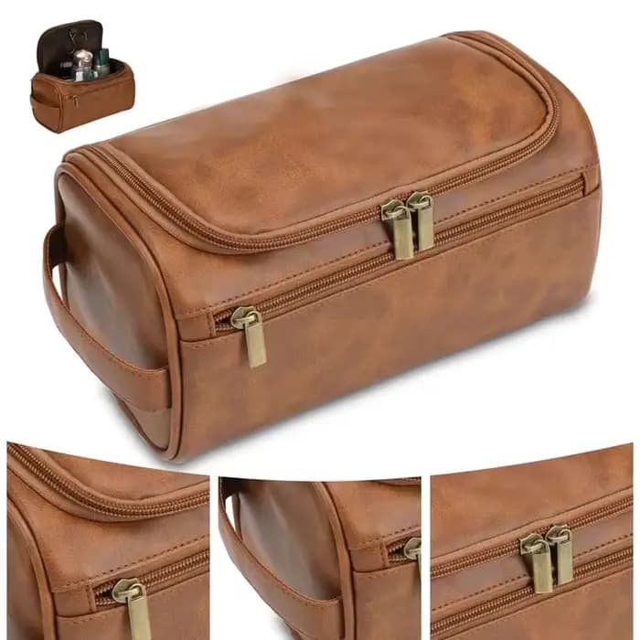 NOUVEAU Trousse de Toilette en Cuir pour Hommes et Femmes
