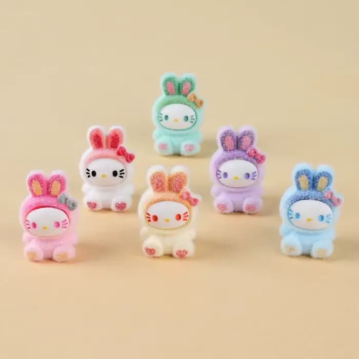 Accessoire mignon en forme de lapin floqué dégradé