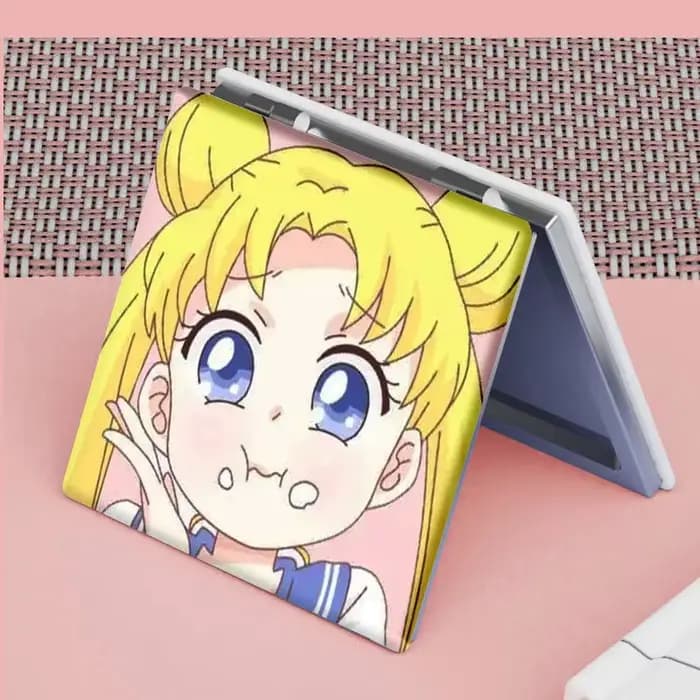 Miroir portable pliable double face à motif de dessin animé Sailor Moon
