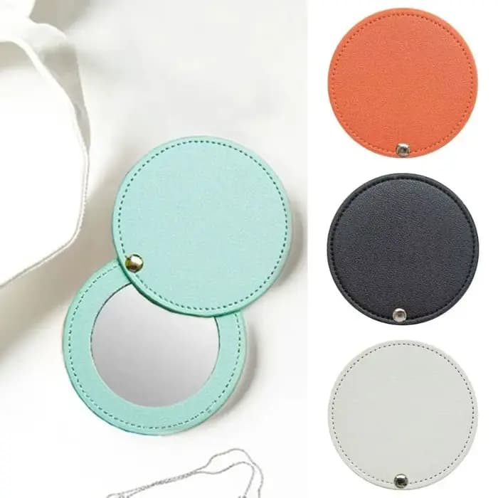 Nouveau Miroir de maquillage en cuir Pu
