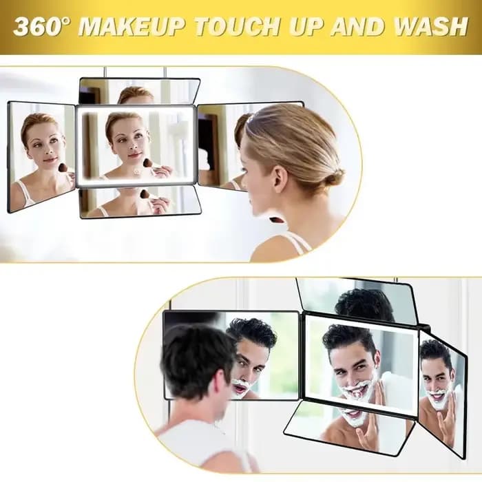 Miroir 5 voies amélioré pour la coupe de cheveux en solo