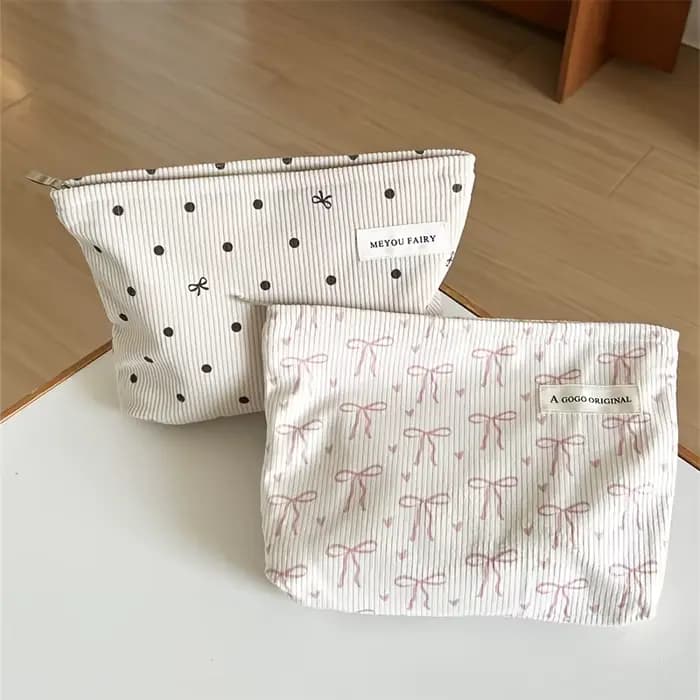 Grand sac de maquillage de style minimaliste pour femme – Sac de rangement de voyage élégant à fermeture éclair avec