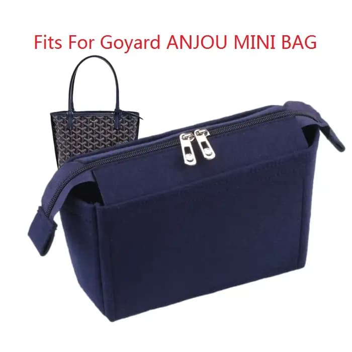 Convient pour Goyard ANJOU Mini feutre tissu insérer sac organisateur maquillage sac à main voyage intérieur Portable cosmétique Original organiser sacs