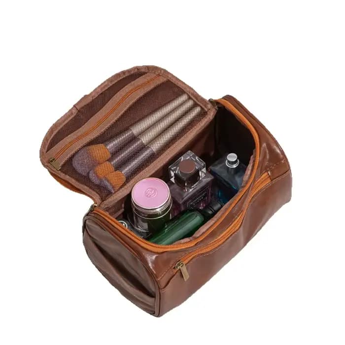 Trousse de Toilette en Cuir pour Hommes et Femmes