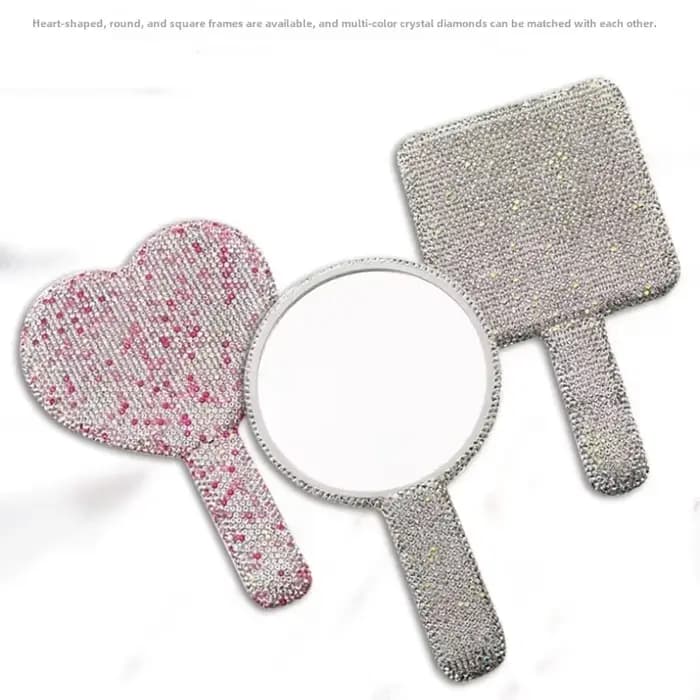 Miroir de maquillage portatif pour Extension de cils en diamant