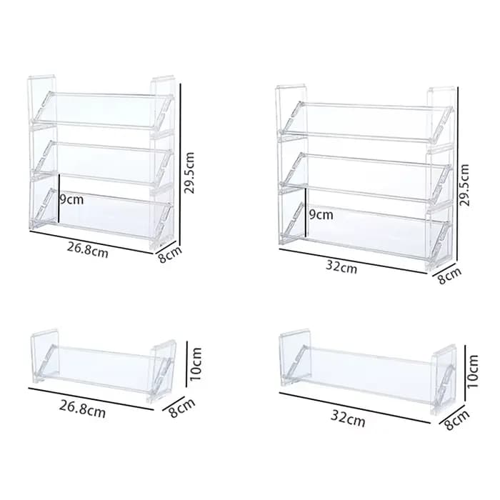 Présentoir à cosmétiques en acrylique à 3 niveaux, plateau multifonctionnel pour fards à paupières, étagère de rangement pour blush, organisateur créatif de jouets et de bibelots de bureau