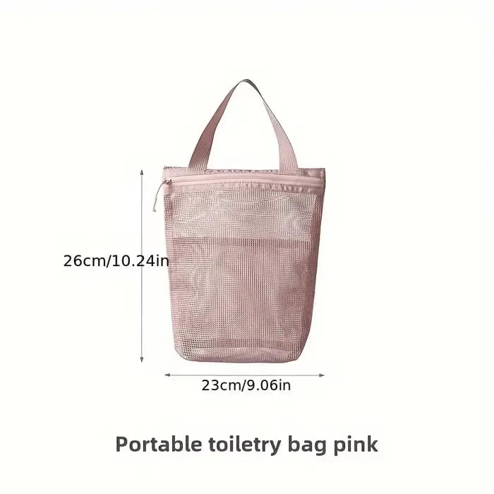 Trousse de toilette de voyage en maille à séchage rapide – Grande capacité