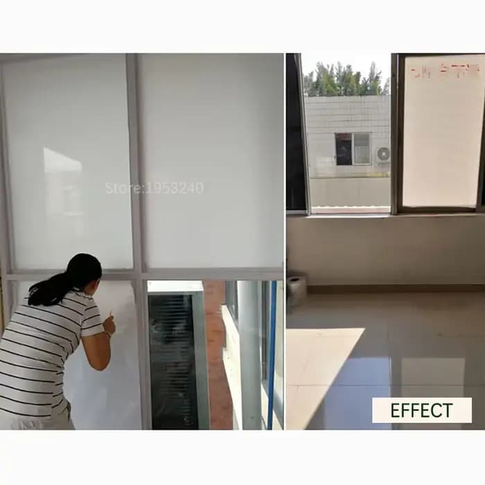 Film adhésif blanc pour fenêtre miroir