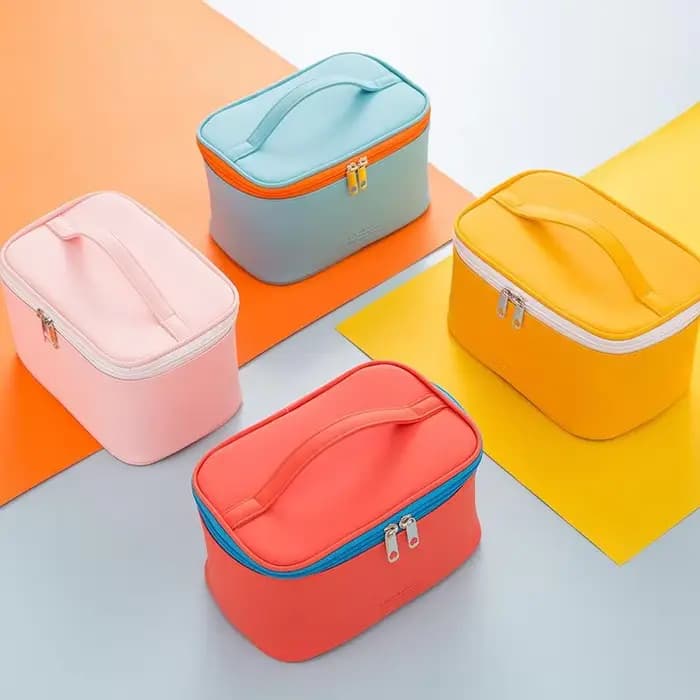 Trousse de maquillage à fermeture éclair pour femme