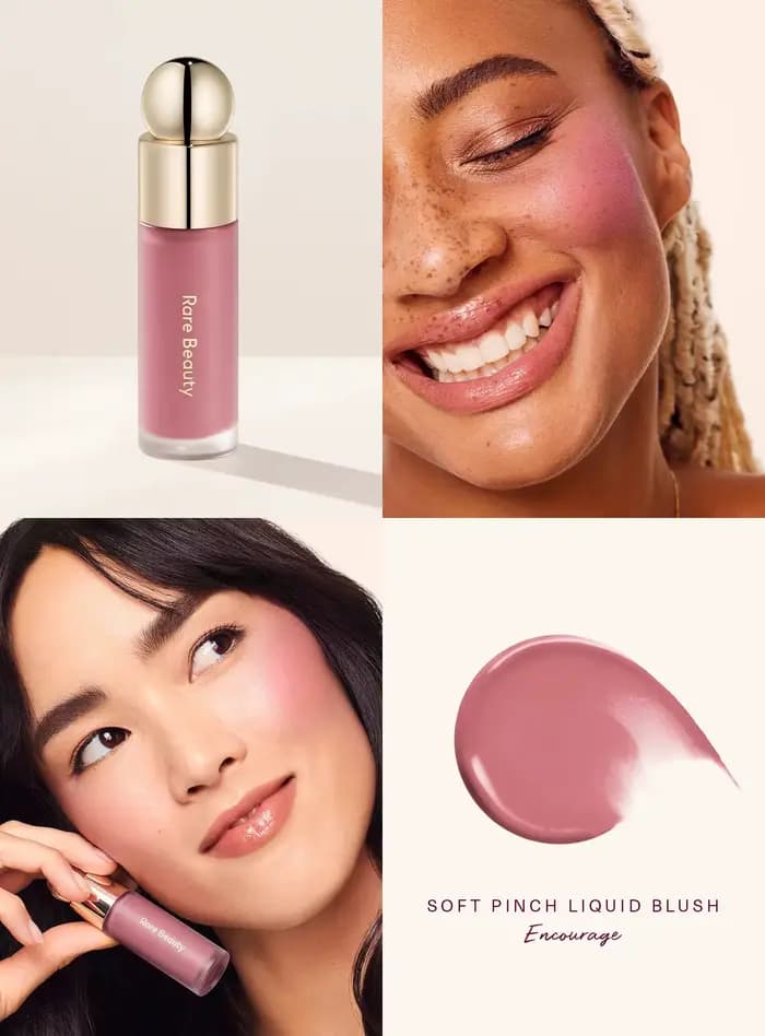 Rare beauté doux pincement liquide Blush soyeux et glisse sur douceur longue durée maquillage dodu espoir amour virtue heureuse merveille vautelle