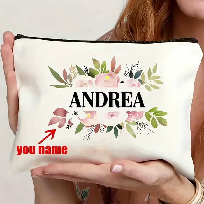 Trousse de maquillage personnalisée avec nom