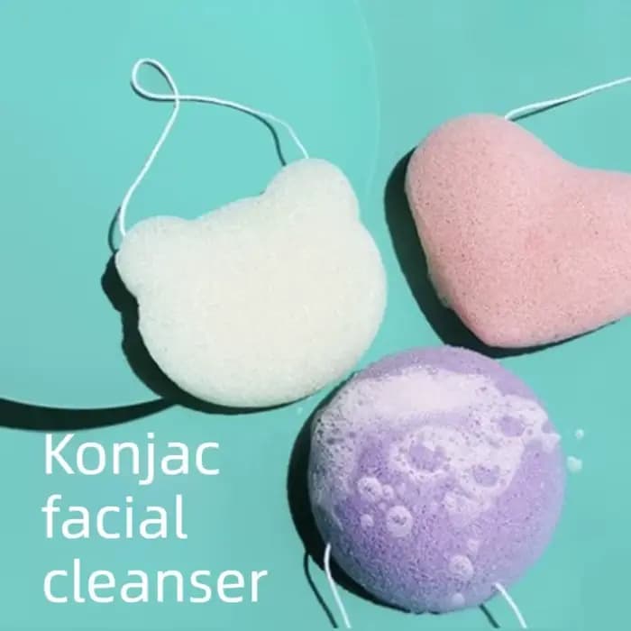 Lot de 7 éponges nettoyantes faciales en konjac naturel