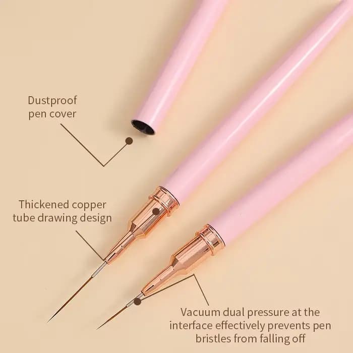 Ensemble de pinceaux à ongles fins pour Nail Art