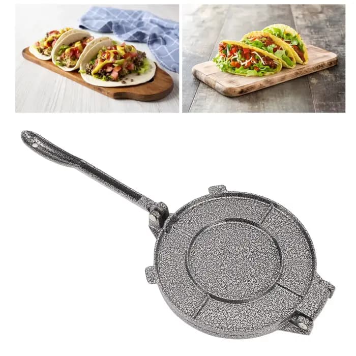 ZK40 Presse à Tortilla 6,3 pouces en alliage d'aluminium pâte à farine Tortilla Taco presse Roti Maker pour le petit déjeuner à la maison