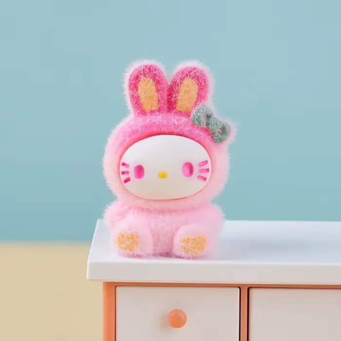 Accessoire mignon en forme de lapin floqué dégradé
