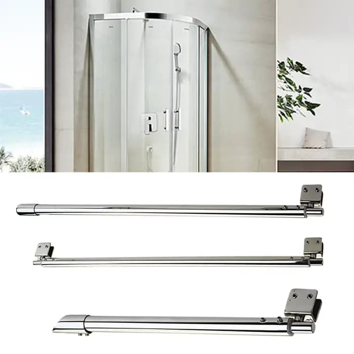 Bras de barre de Support d'écran de douche réglables en acier inoxydable, 1 pièce, pour panneau en verre de 8 à 12mm, accessoires de quincaillerie de salle de bains