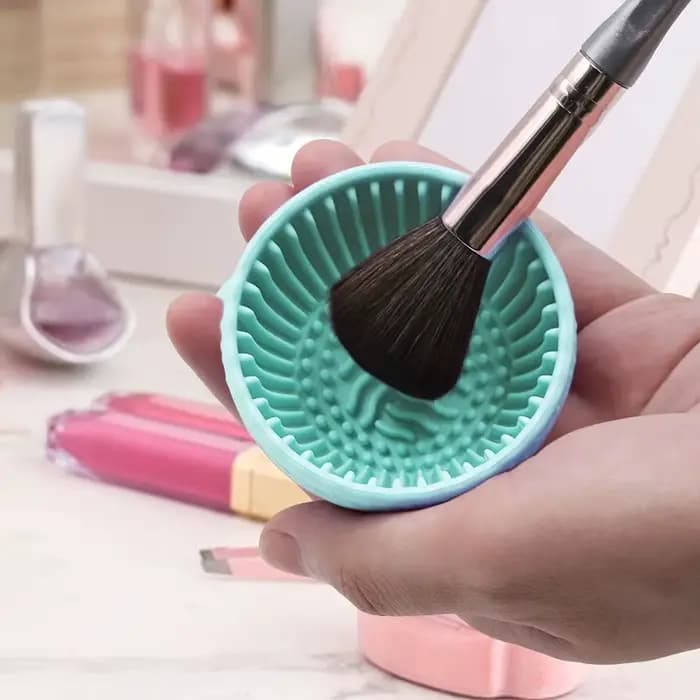 Bol de nettoyage pour pinceaux de maquillage en silicone