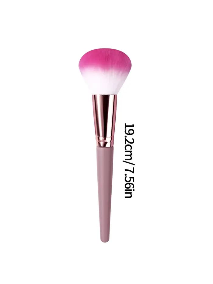 1 pinceau de maquillage multifonctionnel à manche violet et poils en fibres
