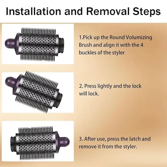 Grande fixation de brosse ronde volumisante pour Dyson Airwrap HS01/HS05/HS08