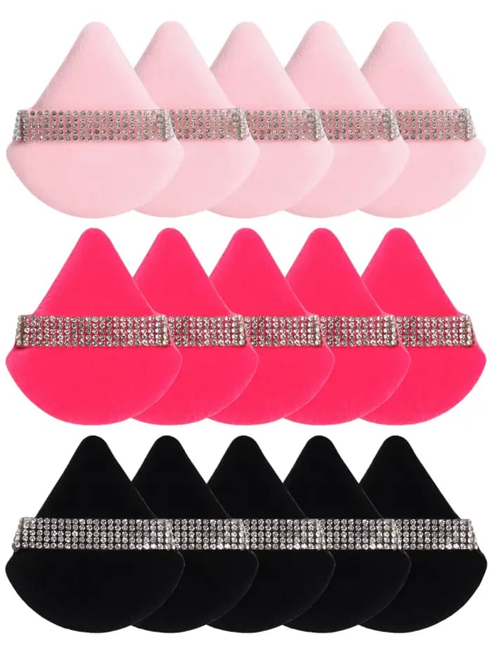 3 diamant Triangle poudre bouffée visage maquillage outil éponge velours doux lisse beauté