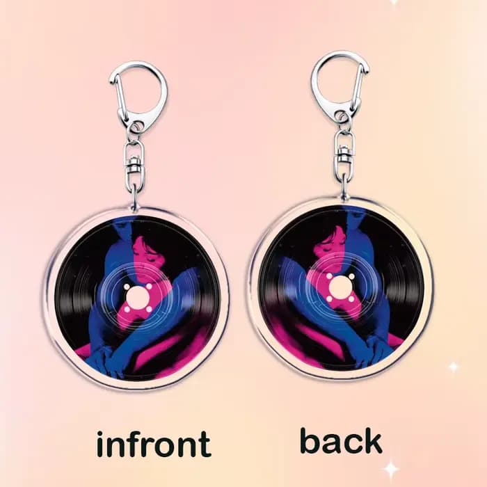 Porte-clés CD de musique populaire pour accessoires, bijoux avec couverture d'album classique de chanteur, cadeaux pour fans et amis