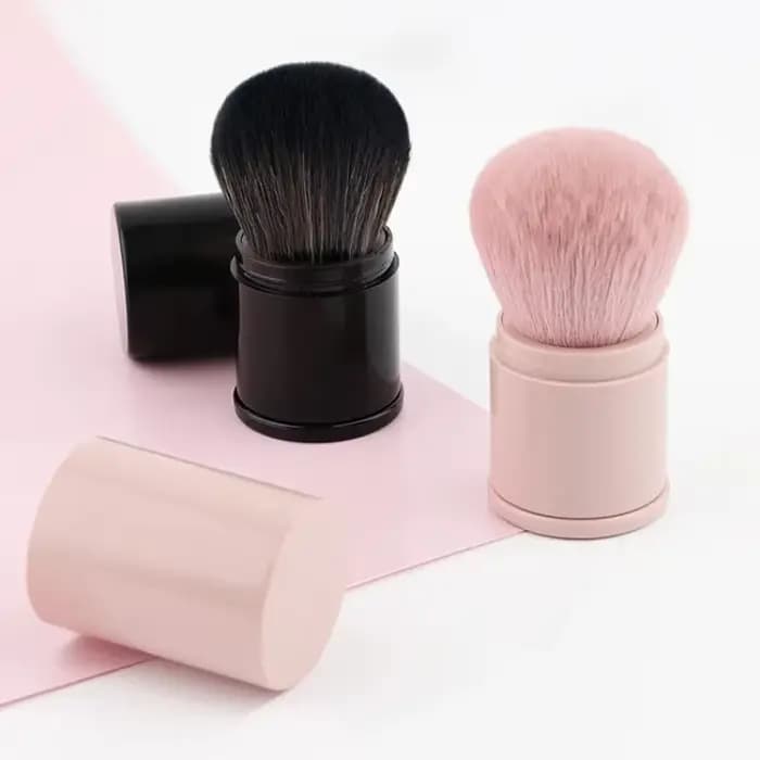 Brosse de maquillage à tête rétractable pour femme et fille