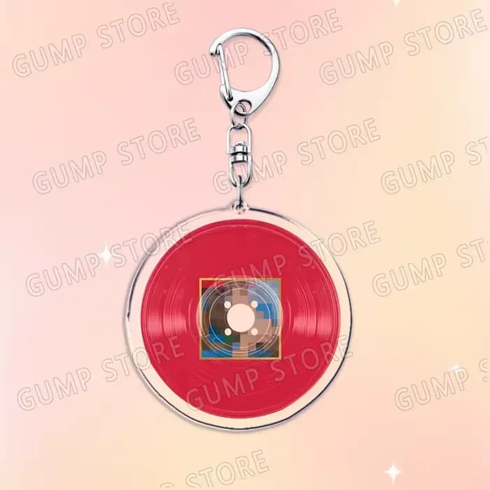 Porte-clés CD de musique populaire pour accessoires, bijoux avec couverture d'album classique de chanteur, cadeaux pour fans et amis
