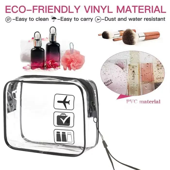 Sac de maquillage transparent à la mode