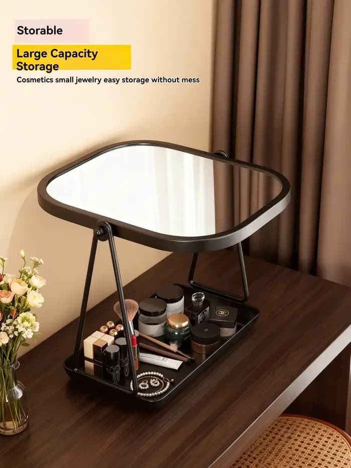 Miroir de maquillage rotatif