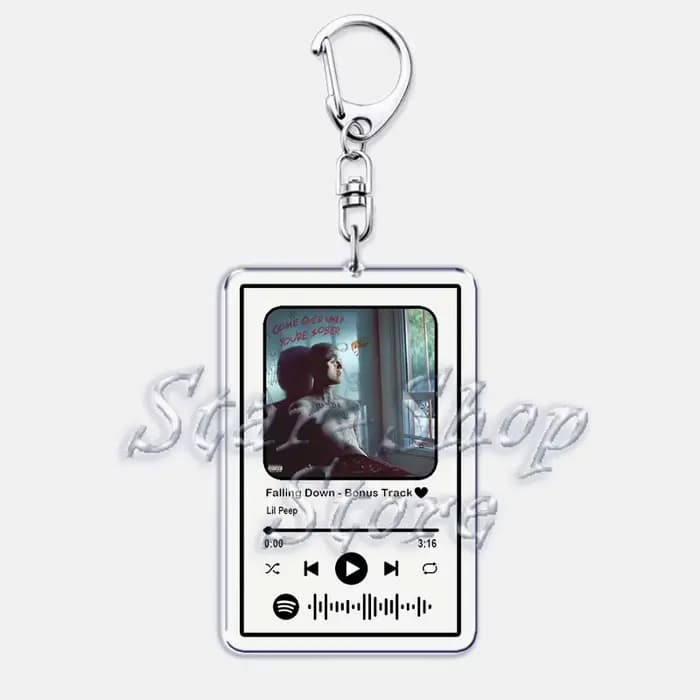 Porte-clés chanteur Lil Peep pour femmes, accessoires Star Shopping Beamer Boy, liste de lecture de musique, Code, bijoux, cadeaux pour Fans d'amis