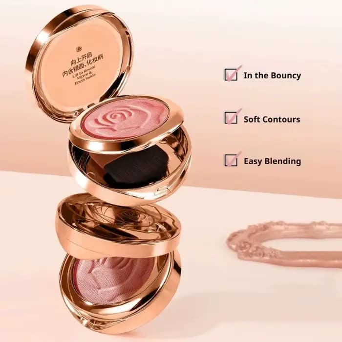 Palette de blush rose gaufré