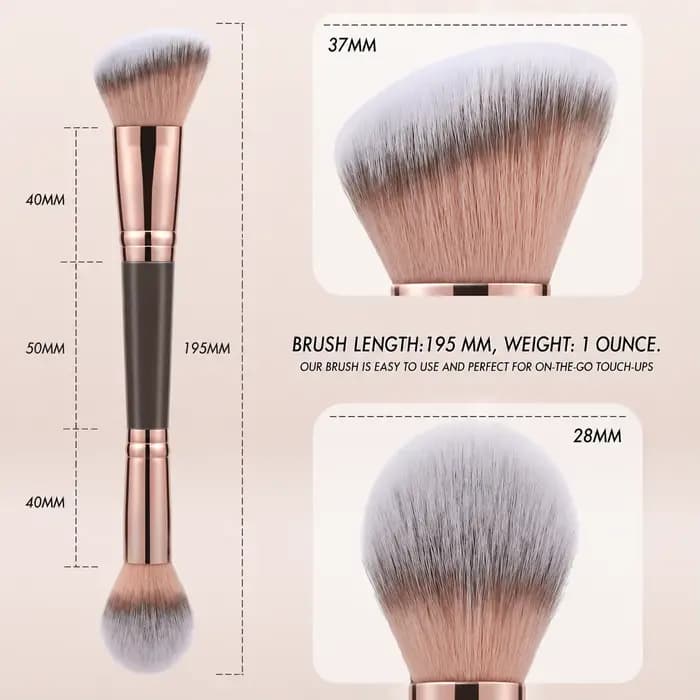 Pinceau bronzant double embout