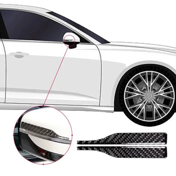 Bandes réfléchissantes pour rétroviseur de voiture, 2 pièces, bande adhésive anti-rayures, protection de rétroviseur de voiture, accessoire de voiture