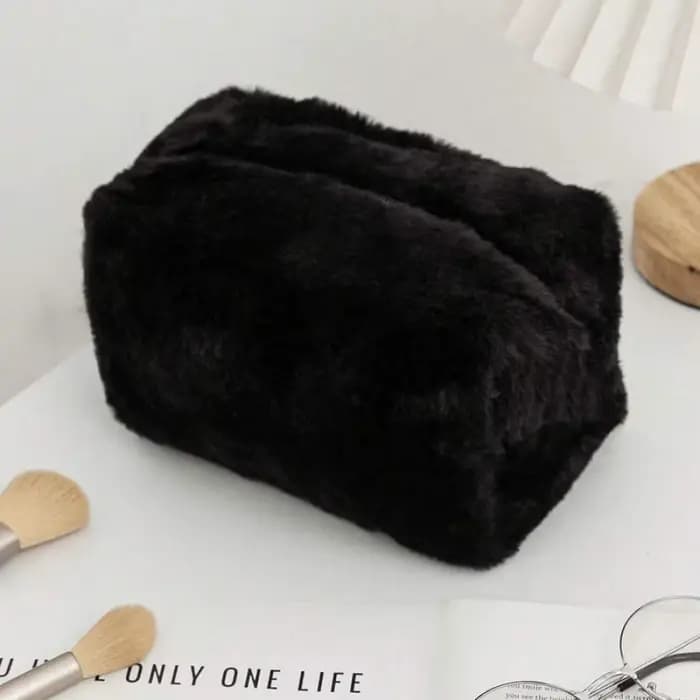 1 joli sac de rangement pour maquillage en peluche - Sac