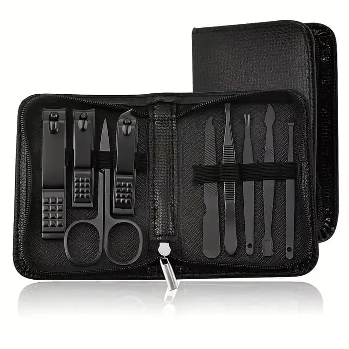 Kit de manucure et pédicure 9-en-1 pour femmes et hommes