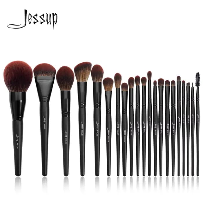 Jessup pinceaux de maquillage ensemble 3-21 pièces Premium synthétique grande poudre fond de teint correcteur fard