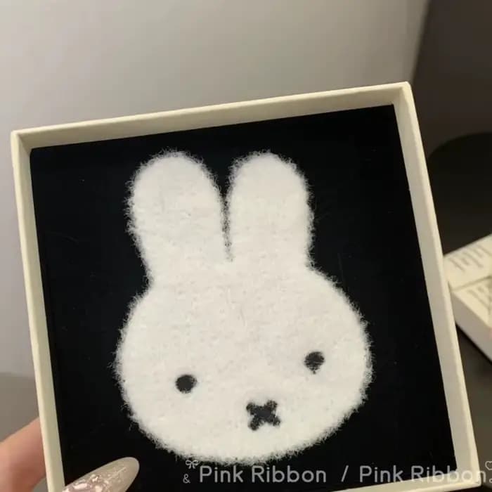 Pince à cheveux Miffy en peluche mignonne - Fixateur de frange pour fille