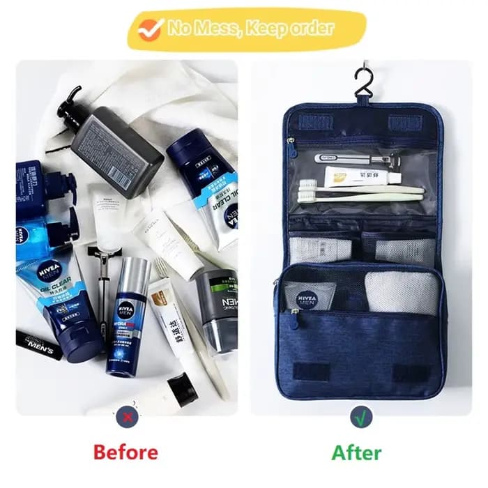 Trousse de toilette Portable avec crochet de suspension