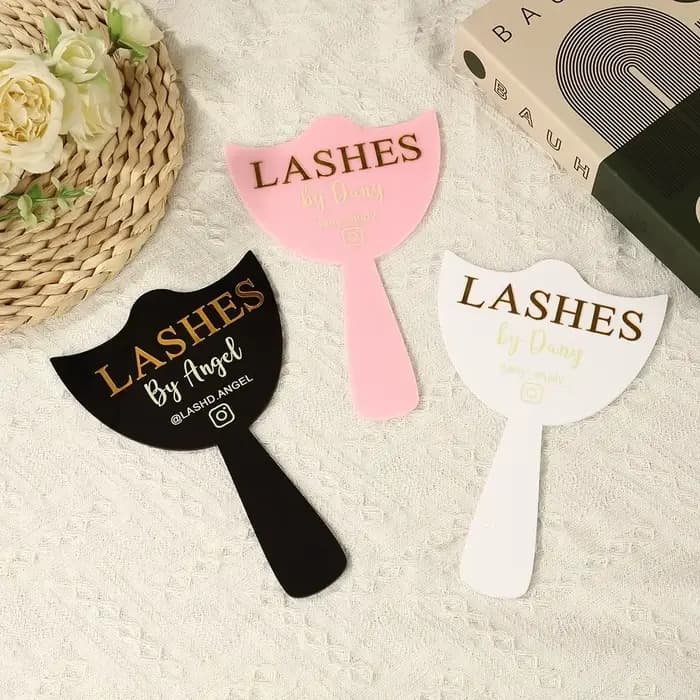 Miroir de poche pour technicien en extensions de cils