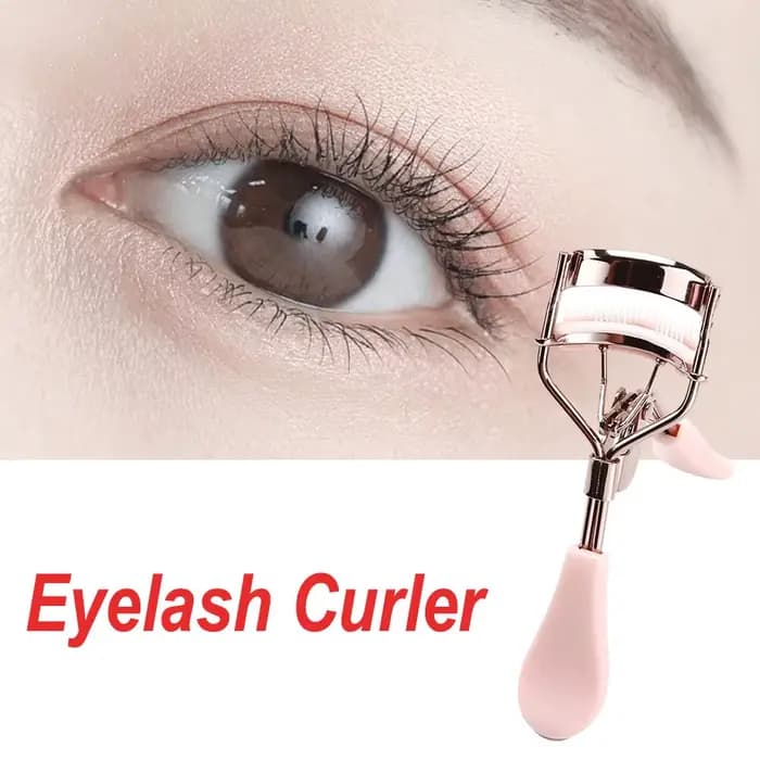 Recourbe-cils professionnel rose avec peigne pour des courbes parfaites
