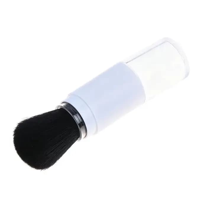 Pinceau à poudre en vrac rechargeable, poils synthétiques doux et denses, housse de protection pour les retouches quotidiennes du maquillage en voyage, 1 pièce