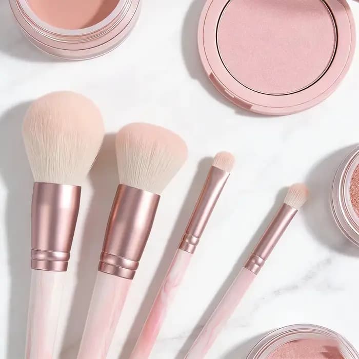 Pinceau de maquillage double tête multi-usage pour poudre libre